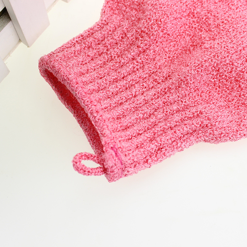 Perezoso cinco dedos guantes de baño espalda frotar Toalla de baño gris exfoliante Exfoliante Piel muerta de doble cara disponible 2 pack