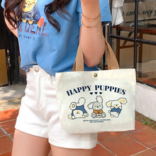 新款帆布包女卡通手提布袋大容量饭盒包可爱兔子手拎小包一件代发