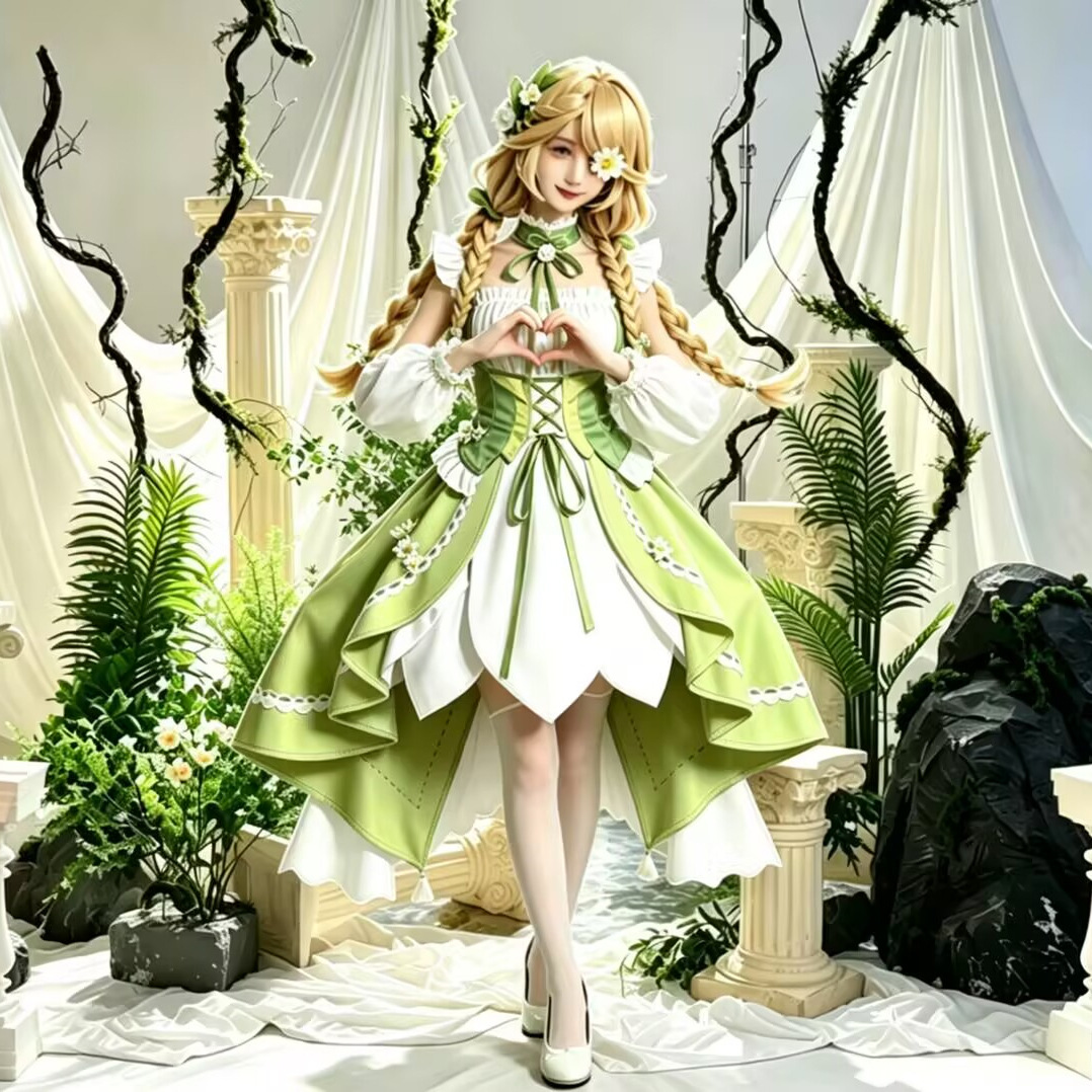 Eggy Party cosplay costume, transfer student Heather's spring dress, Dorothy cosplay costume, Eggy Party