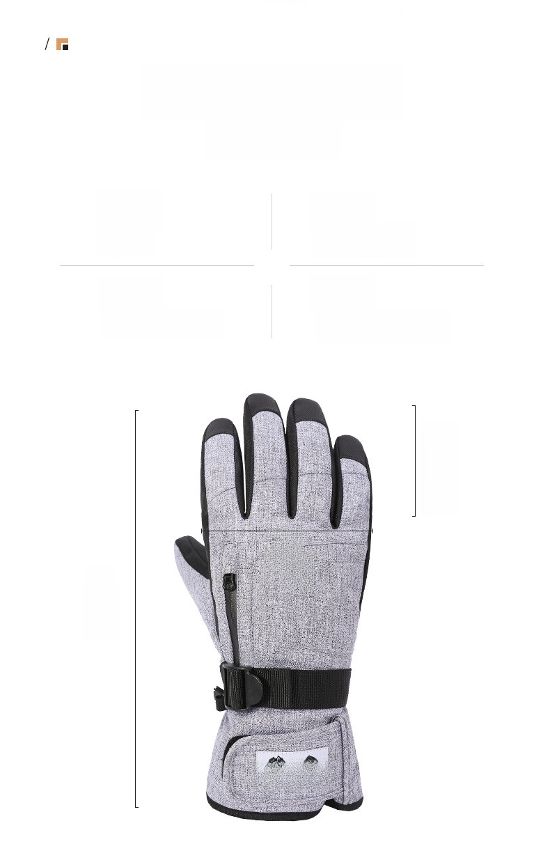 Men's ski gloves warm winter windproof velvet ski non-slip sports waterproof cold-proof touch screen velvet gloves_maomaolike.com