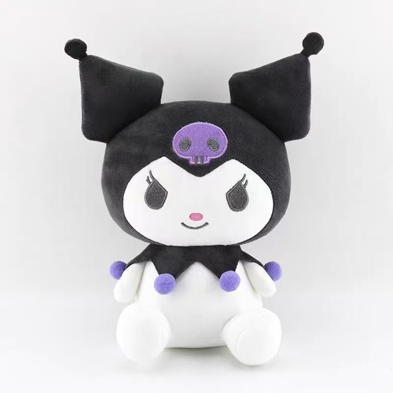 Muñeco de peluche Kuromi y Cinnamoroll de terciopelo corto suave para regalo