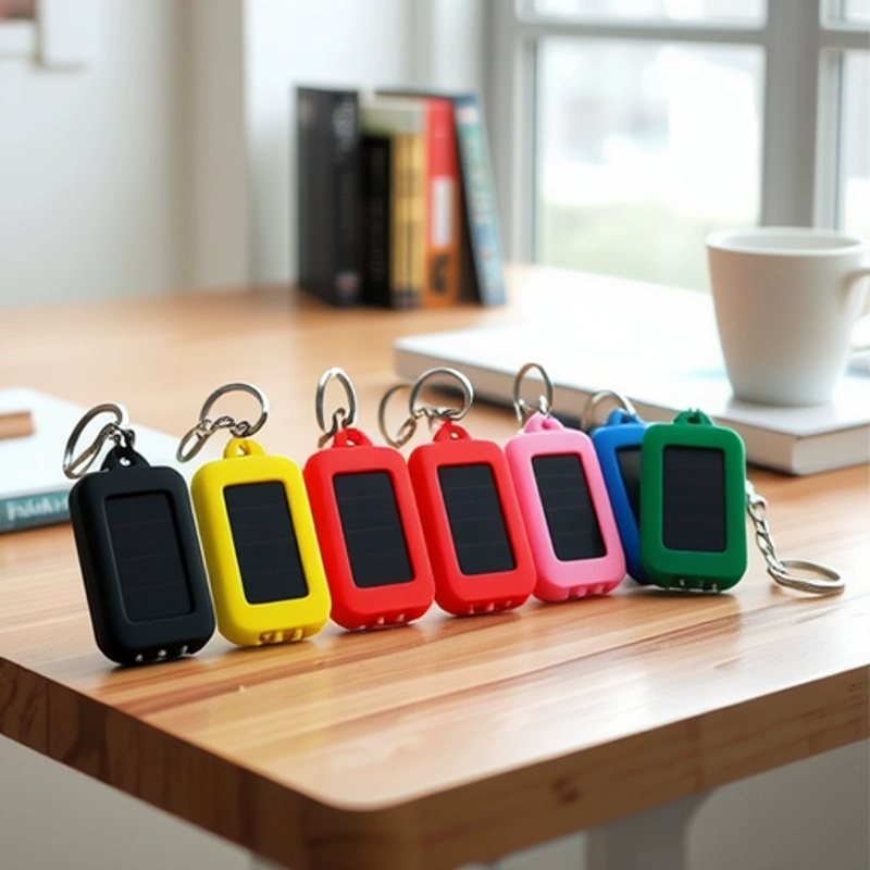 Портативный Солнечный Перезаряжаемые Электрофонарь Keychain Электрофонаря СИД сильного светлого миниый дом освещения