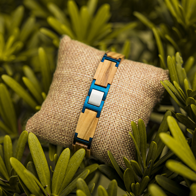 27g Weight Bracelets Classification Wood Chain Material 1 Piece Quantity Daily, Street Occasion Wood Material Geometric Pattern Men's Gender Vintage Style, Simple Style Style Men's Vintage Style Simple Style Bracelets Geometric Wood Men's Chain Bracelets 30