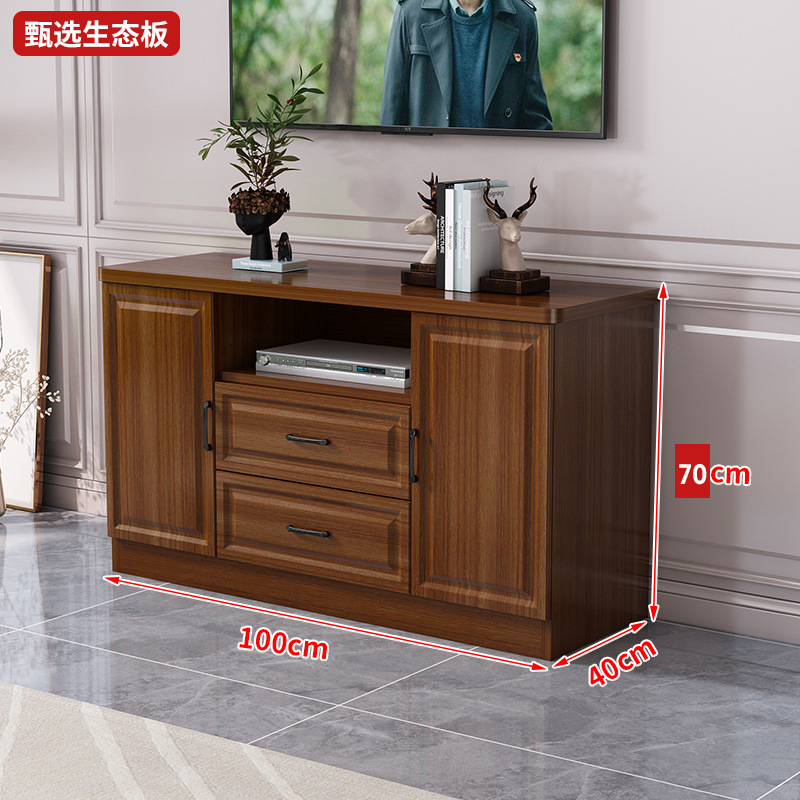 木のテレビの棚は簡単で、現代の小型のリビングルームのロッカーの床の棚の寝室の高い組み合わせのテレビのキャビネットです。|undefined