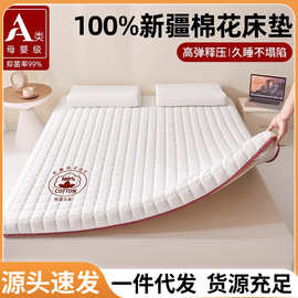 A类新疆棉花家用床垫软垫出租屋棉絮铺底家用宿舍单人床褥榻榻米