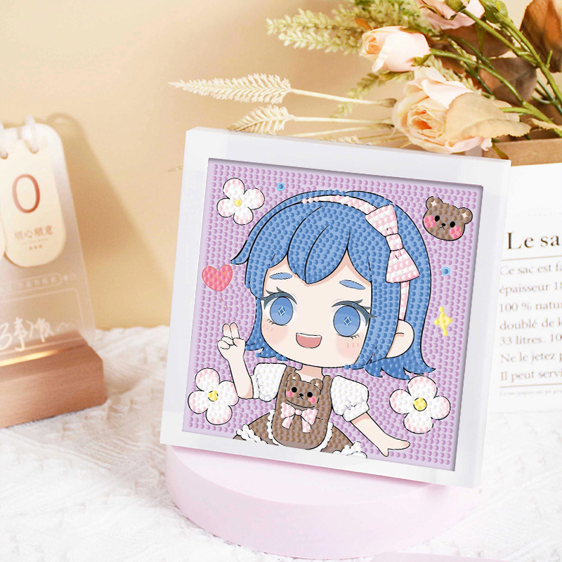 Diamante infantil DIY hecha a mano con material de marco paquete de dibujos animados Sanliou pegatinas de diamante regalo al por mayor pinturas de mampostería