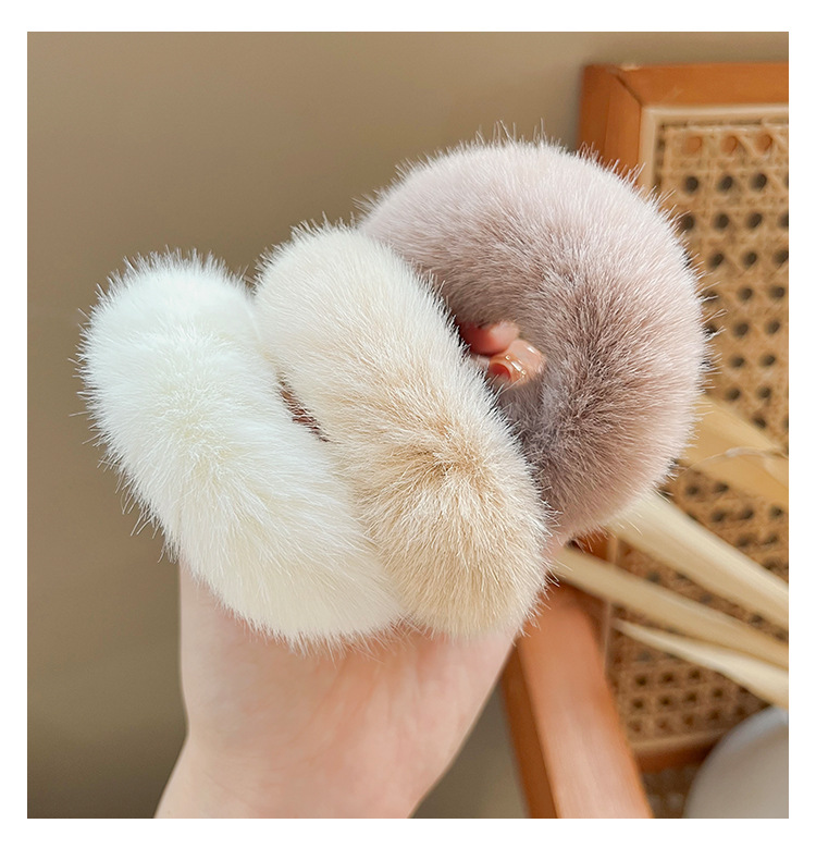 Cerchio per capelli in peluche, corda per capelli, carina, dolce, corda per la testa, semplice, tutto, fascia elastica alta_voghion.com