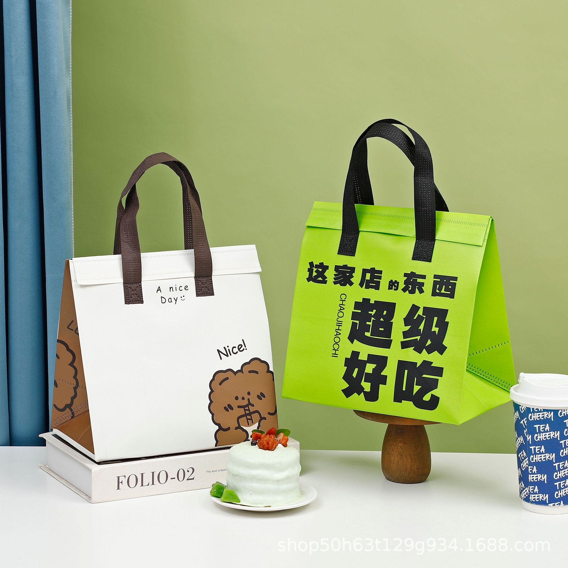 一次性封口外送铝箔保温袋无纺布快餐外卖奶茶打包袋子环保可降解