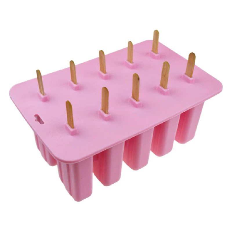 2 4 6 8 10 отверстий 10 даже форма для мороженого кубик льда Хоккей эскимо форма для мороженого силиконовая форма