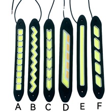 佰高厂家供应新款汽车高亮COB防水可弯曲软硅胶改装通用led日行灯