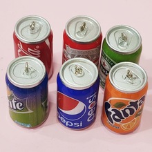 仿真迷你啤酒瓶钥匙扣包包挂件听装酒瓶可乐雪碧瓶子配件DIY装饰