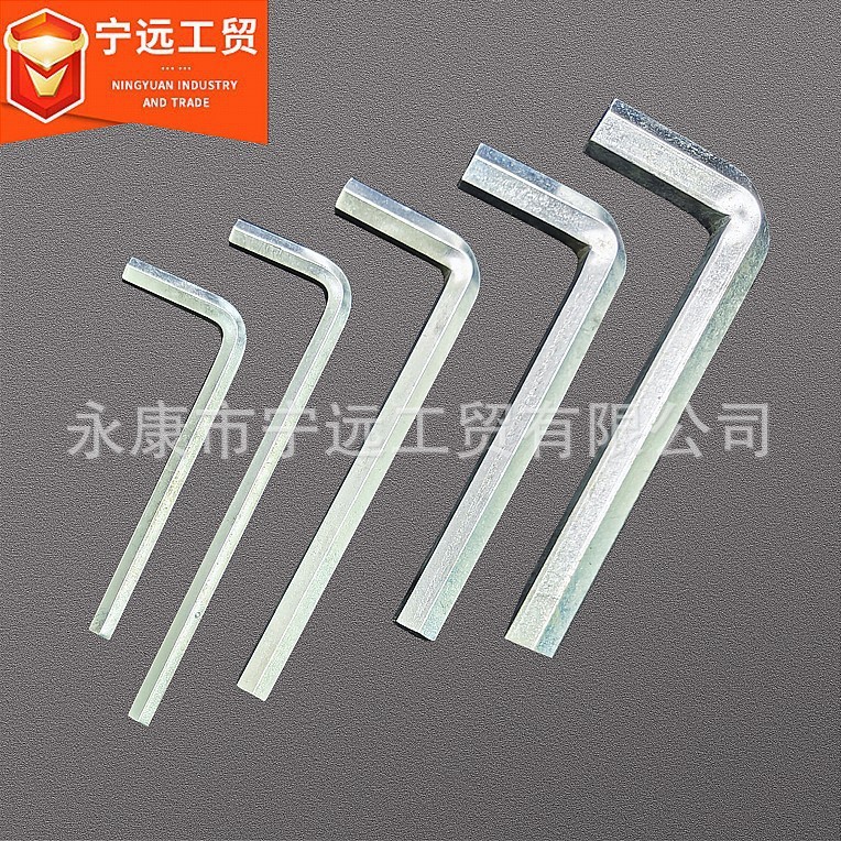 Procesamiento de llave hexagonal de cabeza plana en forma de L personalizada, herramienta de placa alargada, juego para el hogar templado, galvanizado métrico