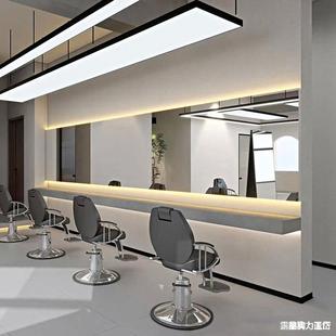 Barber shop mirror horizontal hair cutting mirror dyeing and ironing lamp mirror hair salon hairdressing shop mirror net red big mirror