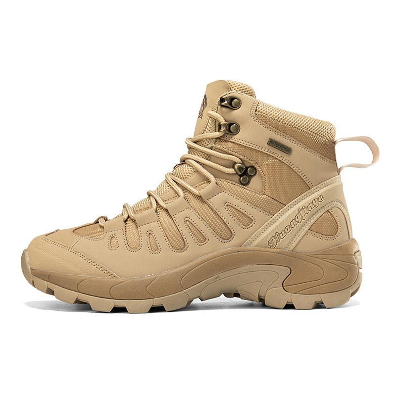 Zapatos de montaña al aire libre de explosión transfronteriza, zapatos de montaña antideslizantes y resistentes al desgaste para hombres, zapatos de montaña de crucero, amortiguación ligera y transpirable