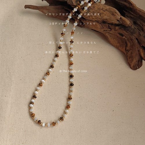 New Chinese style high-end 2024 natural stone necklace retro national style personalized clavicle chain temperament versatile neck necklace for women