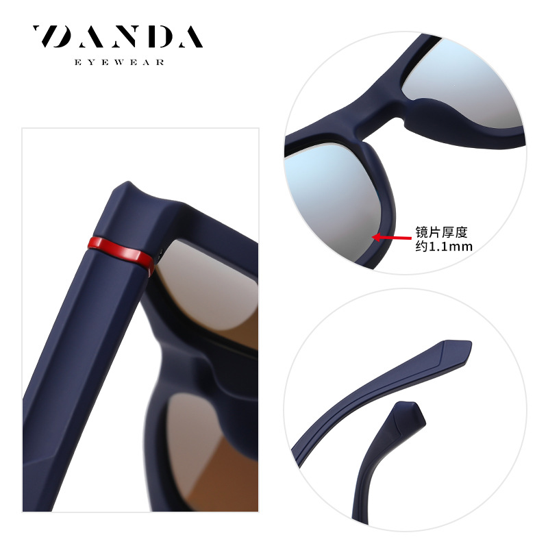 Transfronterizo nuevas gafas de sol de los hombres de viaje de conducción gafas de sol polarizadas TR7555 moda europea y americana gafas de sol casuales al por mayor