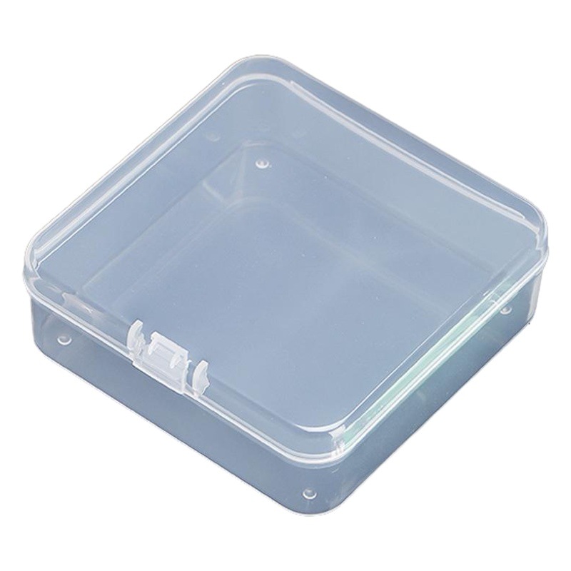 Caja pequeña mini lindo plástico transparente caja de almacenamiento pequeña caja de la píldora A85 conveniente DIY joyería organizador caja Cuadrada