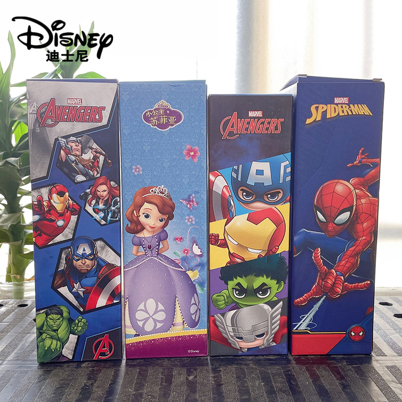Детская бутылка для воды Disney для лета, специально для школьников начальных классов, пластиковая бутылка из тритана с рисунками для прямого питья, подарок