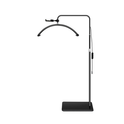 Cross-border 24-inch half-moon beauty lamp for beauty salons, microblading, nail art, eyebrow tattooing, eyelash extension LED eye care U-shaped floor lamp