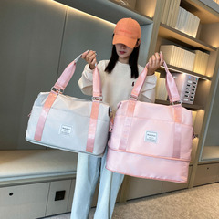 Expandable and Foldable Travel Bag Wholesale Large Capacity Storage Short Trip Luggage Separate Wet and Dry Yoga Fitness Bag for Women