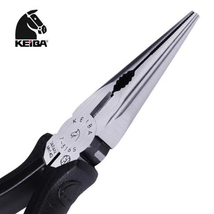 Keiba T-346S Multifunctional Needle-Nose Pliers Imported from Japan 316S Industrial-Grade Electrician with Toothed Needle-Nose Pliers