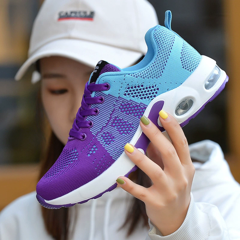 Трансграничные четыре сезона большой размер сетчатая поверхность дышащая легкая кроссовка модная летающая вязка повседневная амортизация обувь на воздушной подушке кроссовки Цюаньчжоу