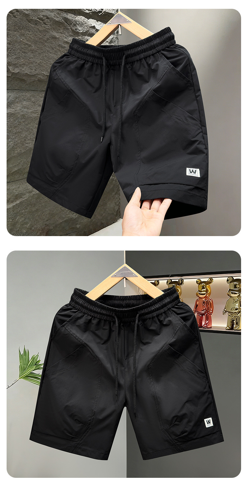 Lightweight Men's 5-Inch Inseam Quick-Dry Sports Shorts With Geometric Print For Running Gym Beach Vacation_viptrois.com