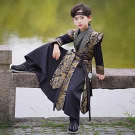 汉服儿童男童春秋款薄款中大童少爷服古风冬季公子帅气唐装中国风