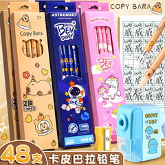 Kapibala 2B 鉛筆文具学生特別な 1 年生 2 年生学用品書き込み練習消しゴム付き