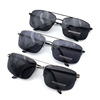 Metal square glasses, sunglasses, suitable for teen