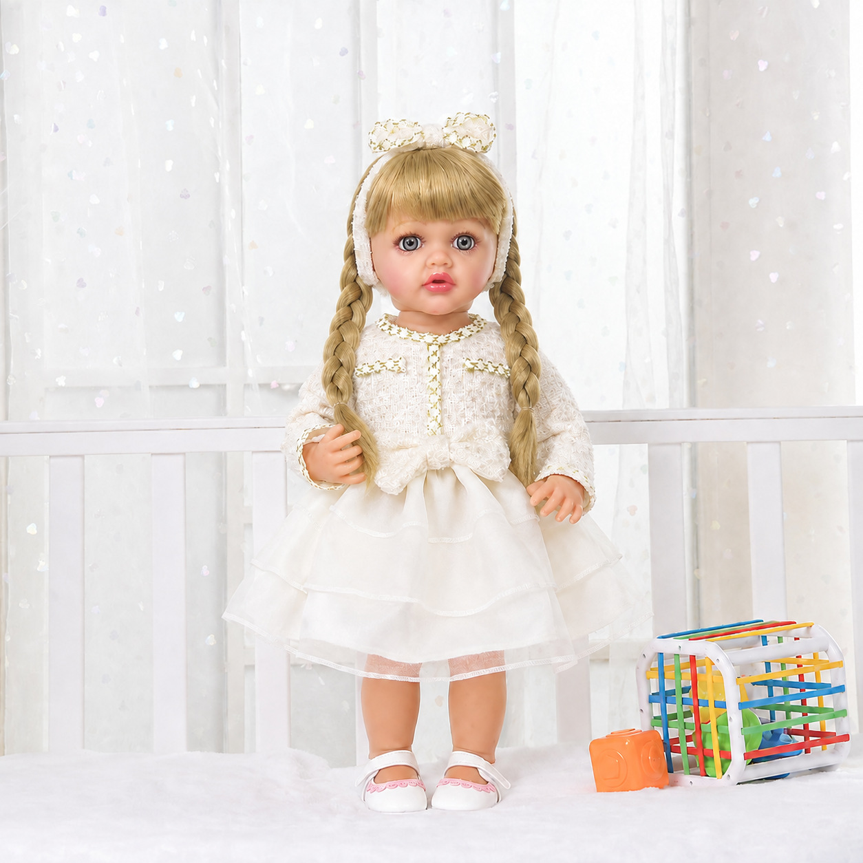 Muñeca Reborn Interactiva con Sensor Inteligente 40cm de Vinilo Multilingüe