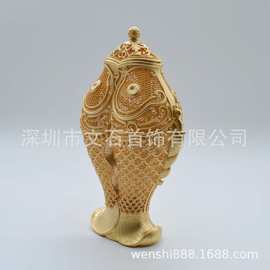 工厂承接铜花丝珐琅摆件挂件礼品   铜镀金摆件 古法花丝镂空产品