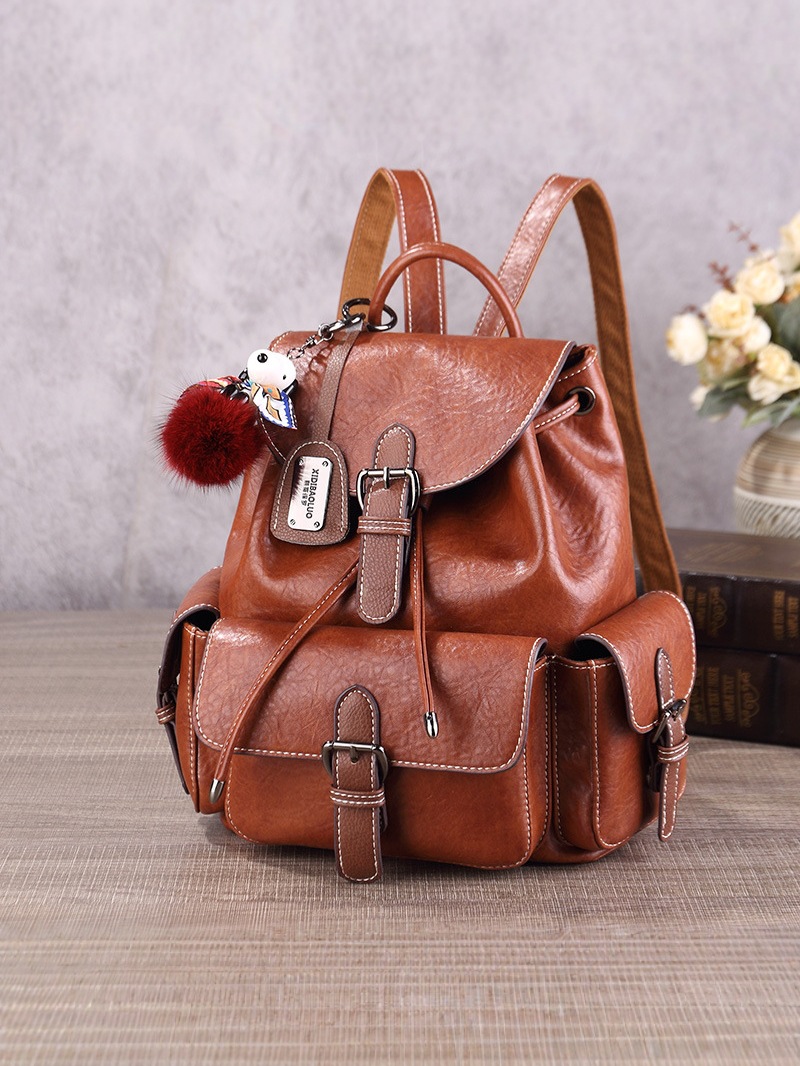 Retro three dimensional capacious backpack