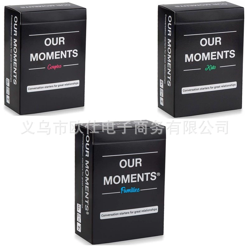 Английская версия карточек длялюбовных пар Our Moments Our Interesting Dialogue Cards Game