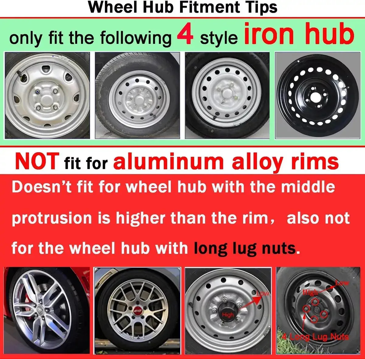 Wholesale Car Wheel Hub Caps 12 13 14 15 16inch Universal Wheel Hub Cap Decoration Two-Color Modified Wheel Cover
