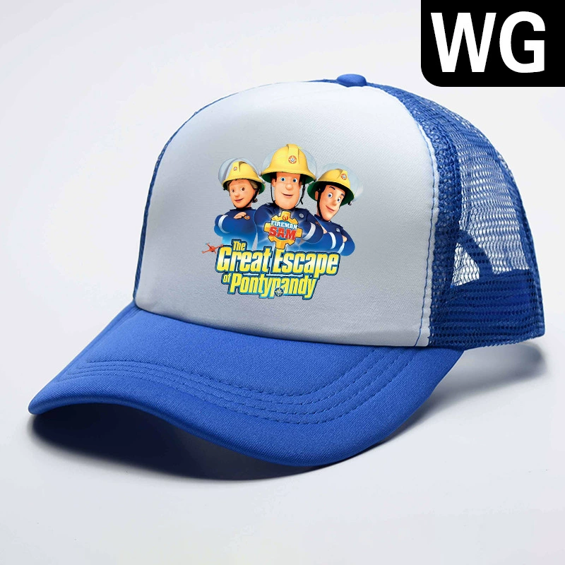 2021 Fashion New Fireman Sam Cartoons Kids Adjustable Baseball Cap Children Boys Girls Mesh Hat Baby Sun Hat boots baby accessories	