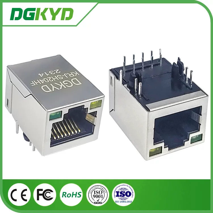 KRJ-SH204HF однопортовый RJ45 сетевой разъем Gigabit интегрированный Ethernet-фильтр сетевой порт