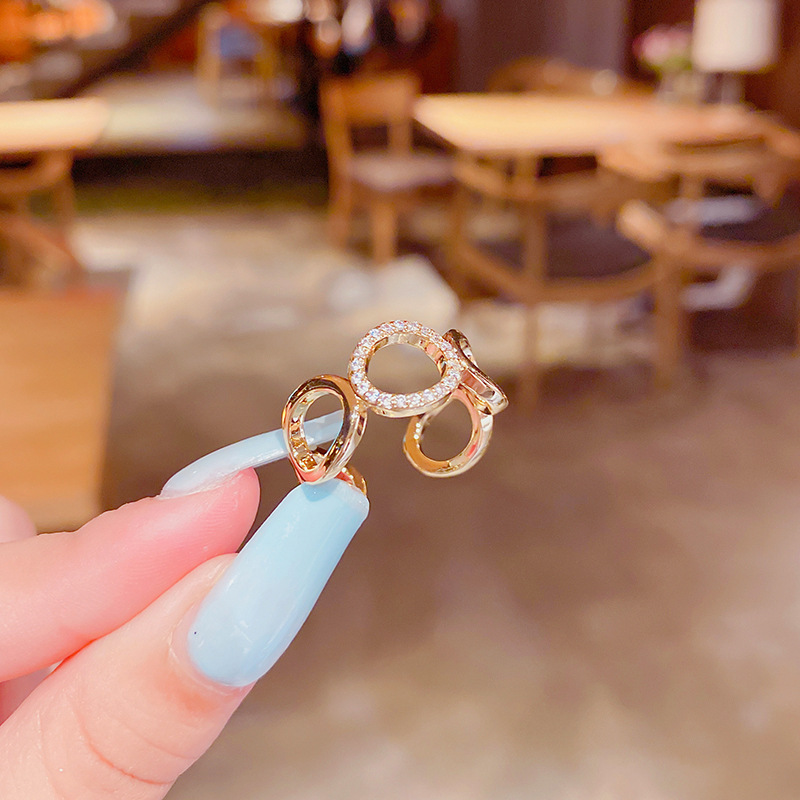 Korean microinlaid zircon ring opening adjustable Korean fashion ringpicture17