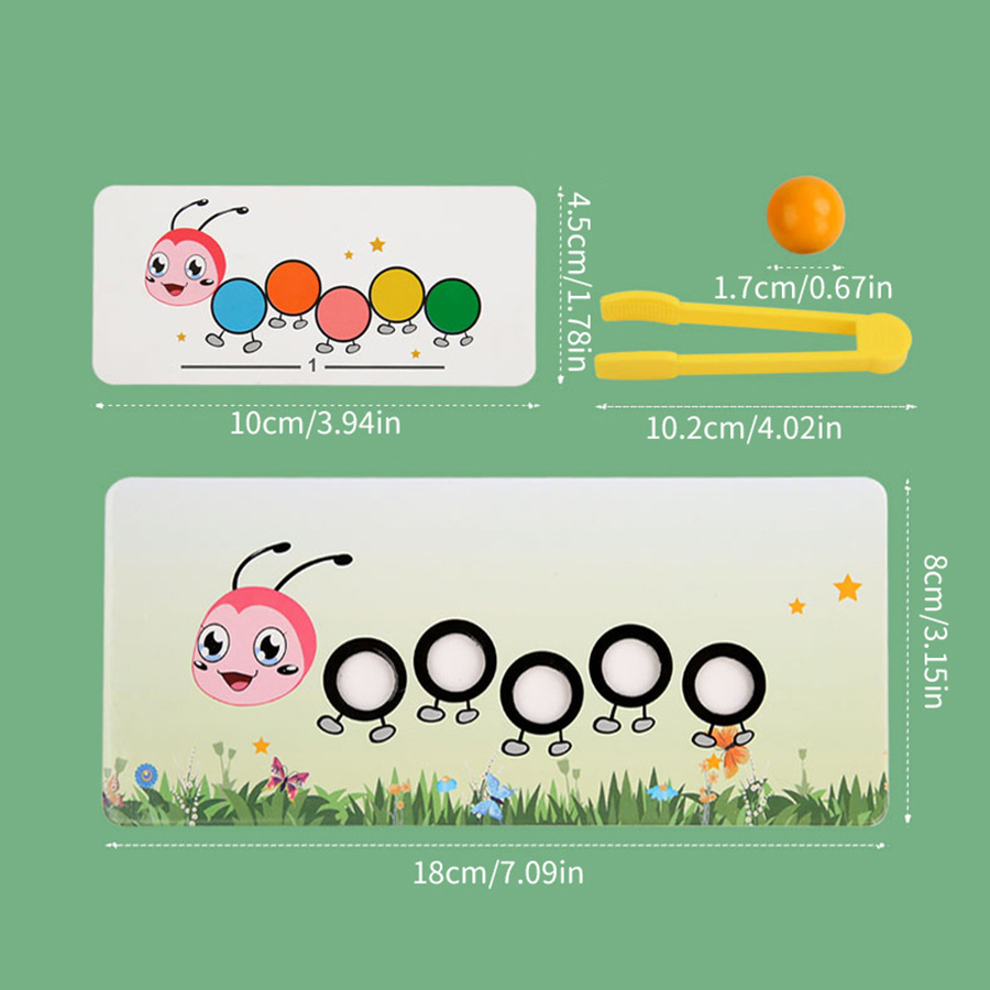 Juego de cuentas de oruga de madera para niños transfronterizos ejercicio habilidad práctica cognición de color juguetes educativos para niños pequeños