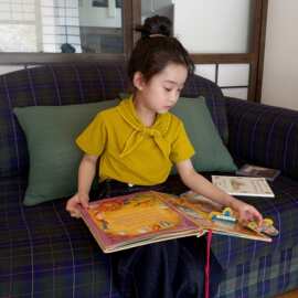女童韩版甜美短袖2026新款夏季女宝宝中小童显瘦海军领T恤上衣服