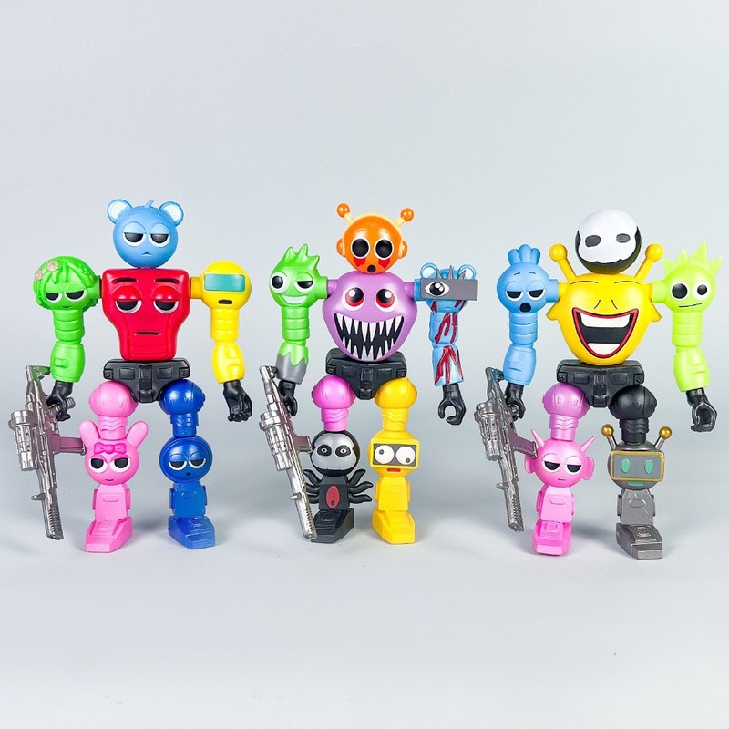 越境リズム箱17cmロボット関節可動手弁可動組み合わせゲームロボットモデル置物|undefined