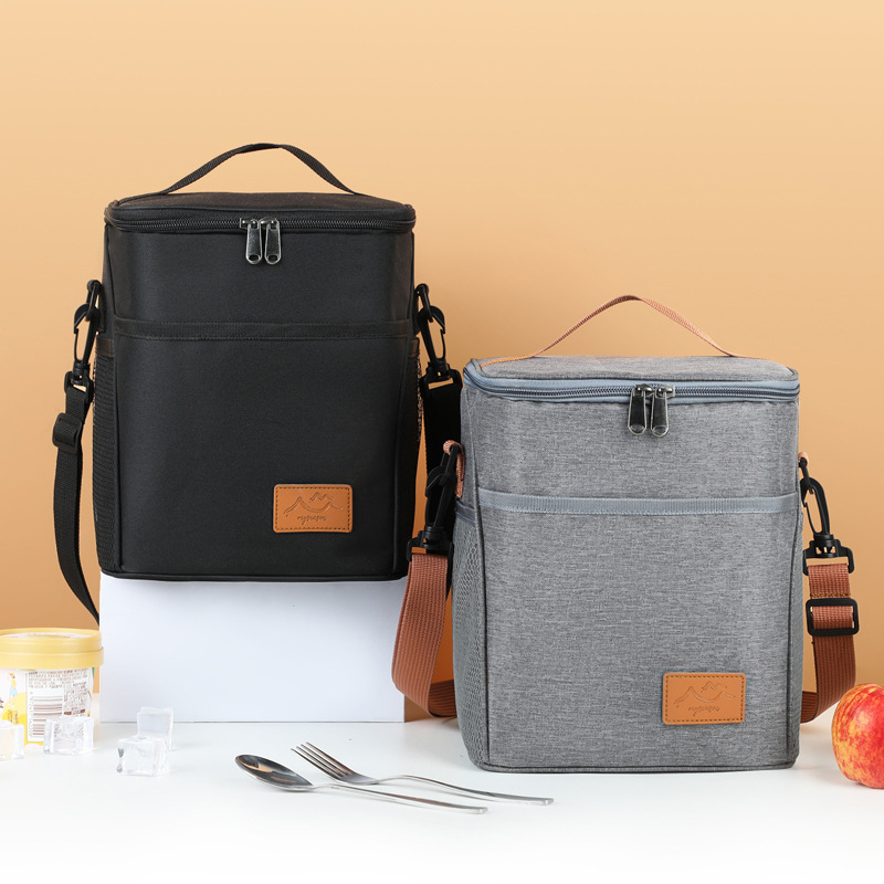 Bolsa de almuerzo portátil de gran capacidad bolsa de aislamiento de tela Oxford transfronteriza bolsa de hielo inclinada bolsa de picnic al aire libre bolsa de preservación