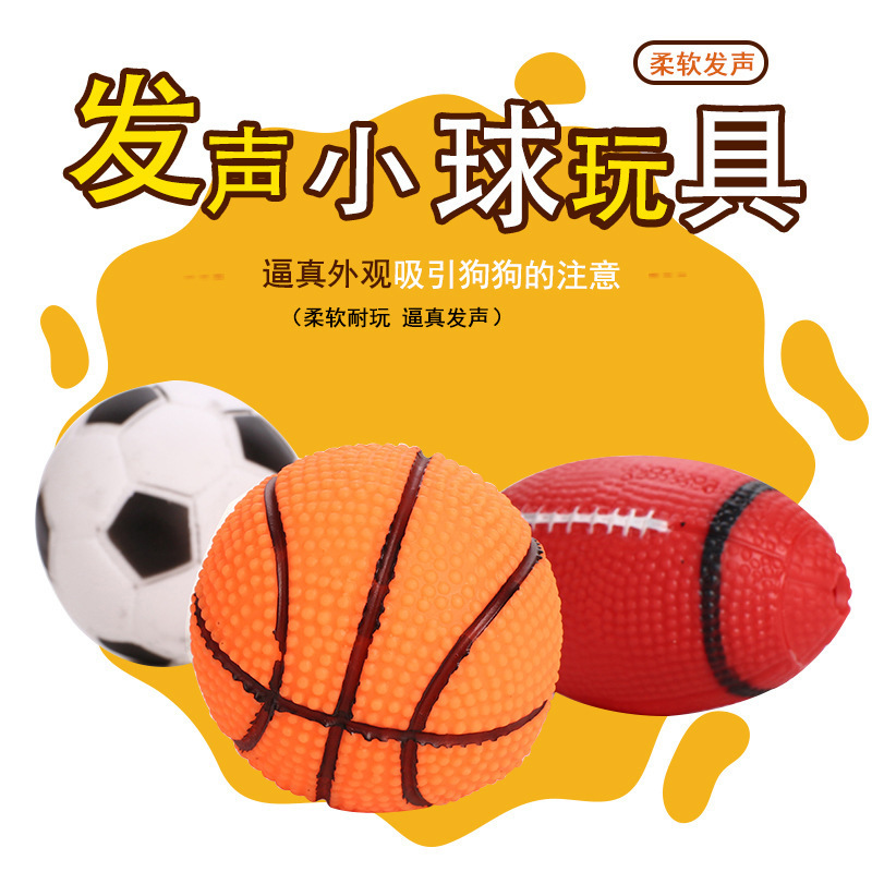 Manufacturer Wholesale Dog Toys, Vinyl Sound, Teething Interactive Toys, Pet Toys, Bite-Resistant and Boredom-Relieving Simulation Football