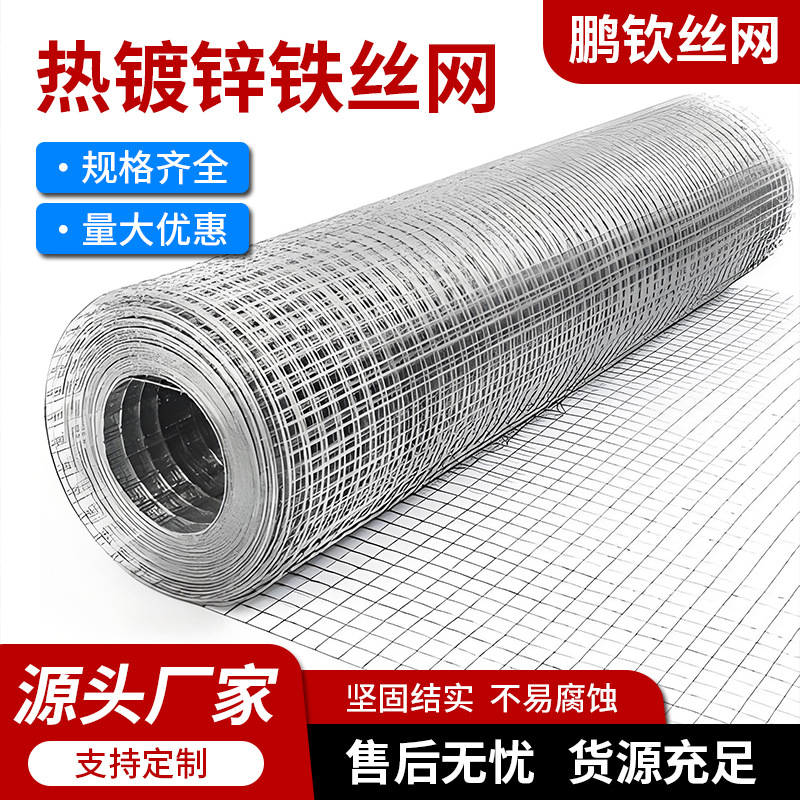 热镀锌铁丝网建筑工地内外墙抹灰防裂镀锌铁丝网电焊网养殖圈地网