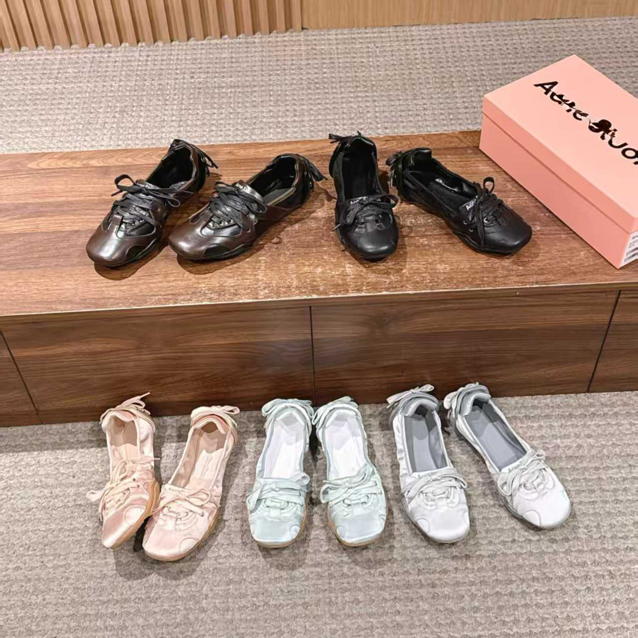 高品质小众2026新款蝴蝶结圆头浅口平底系带百搭芭蕾舞鞋平底鞋
