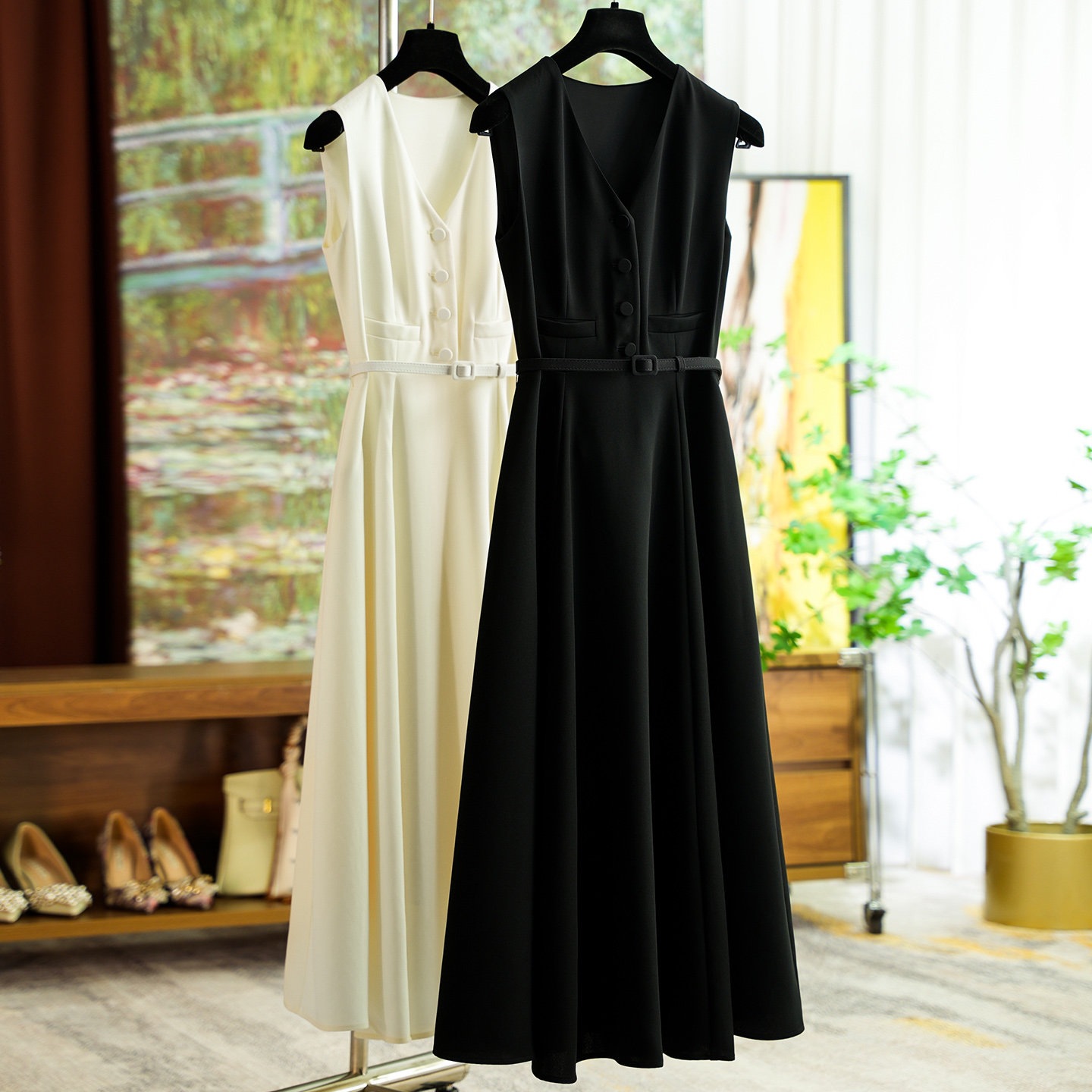 Sanqi High-Waisted Commuter Dress 2026 Spring and Summer New Style 0309