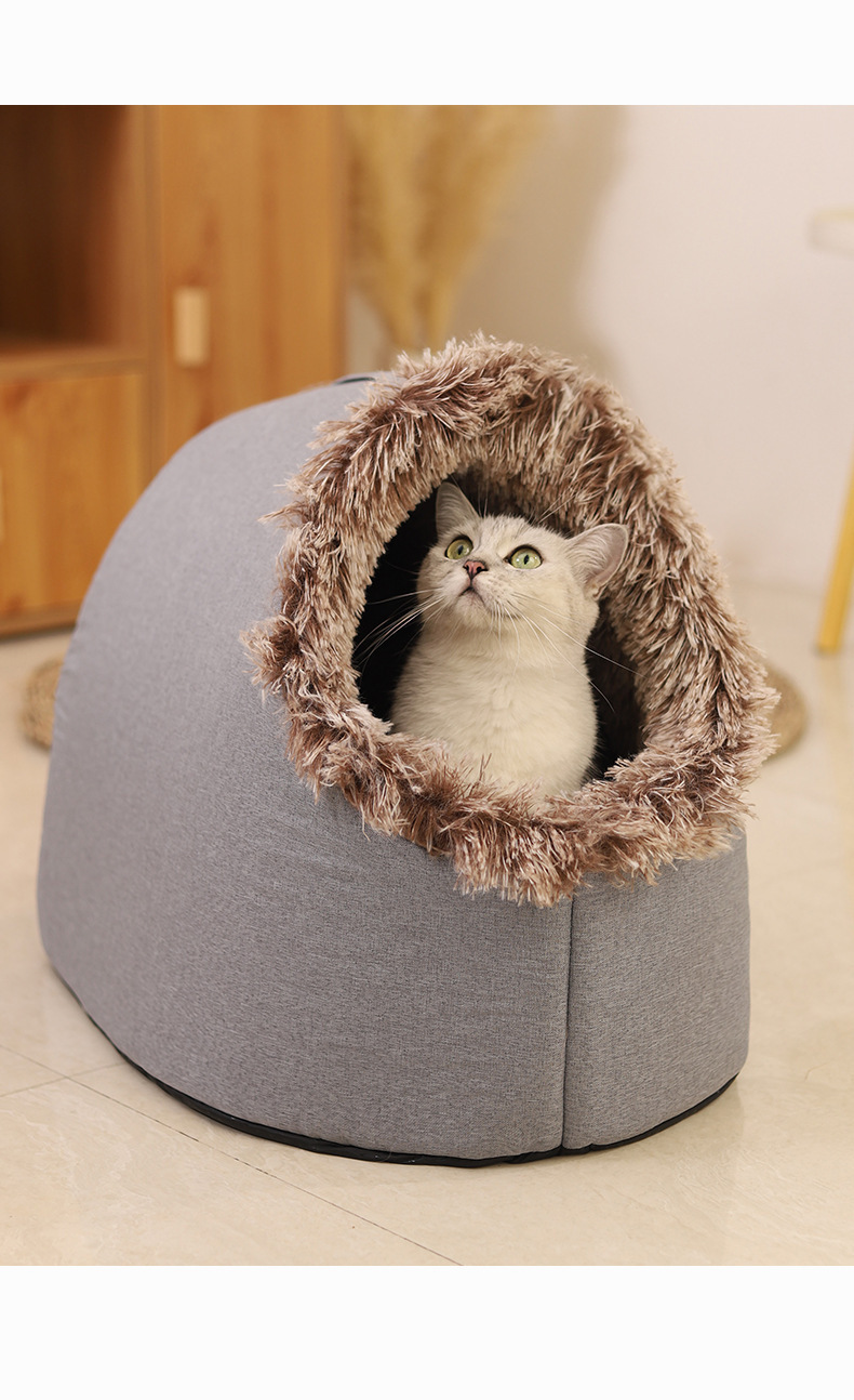 跨境批发猫窝冬季加厚保暖封闭式可手提小狗狗猫咪睡觉窝宠物用品
