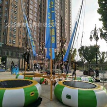 单人双人蹦极充气蹦床电动设备广场圆形小蹦极儿童公园游乐场玩具