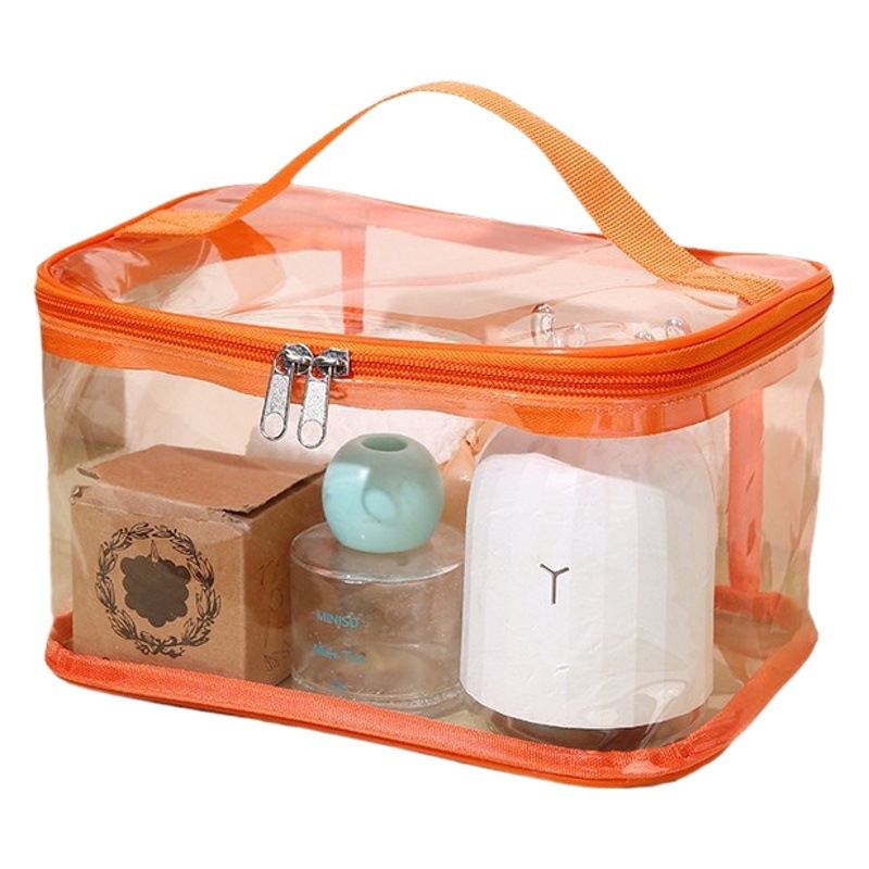 Spot bolso de pvc bolso de pvc transparente impermeable bolso de almacenamiento portátil de viaje personalizado bolso de lavado multifuncional