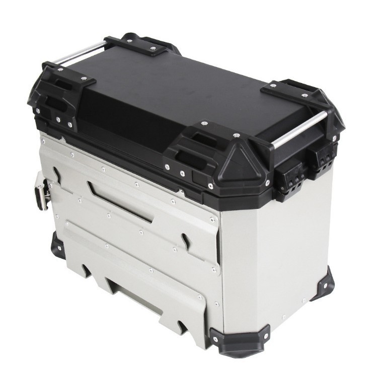 Hot-Selling 28L35L Large-Capacity Corner-Protected Aluminum Alloy Side Box, Universal Waterproof and Anti-Collision Travel Motorcycle Tail Box